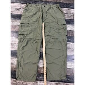 REI Men's XXL 30L Olive Green Convertible Cargo Hiking Outdoor‎ Pants UPF 50+